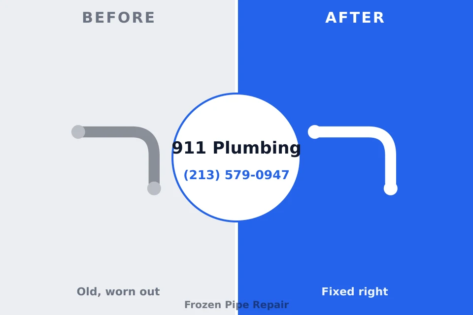 Before and after: plumbing company Whitewright, TX
